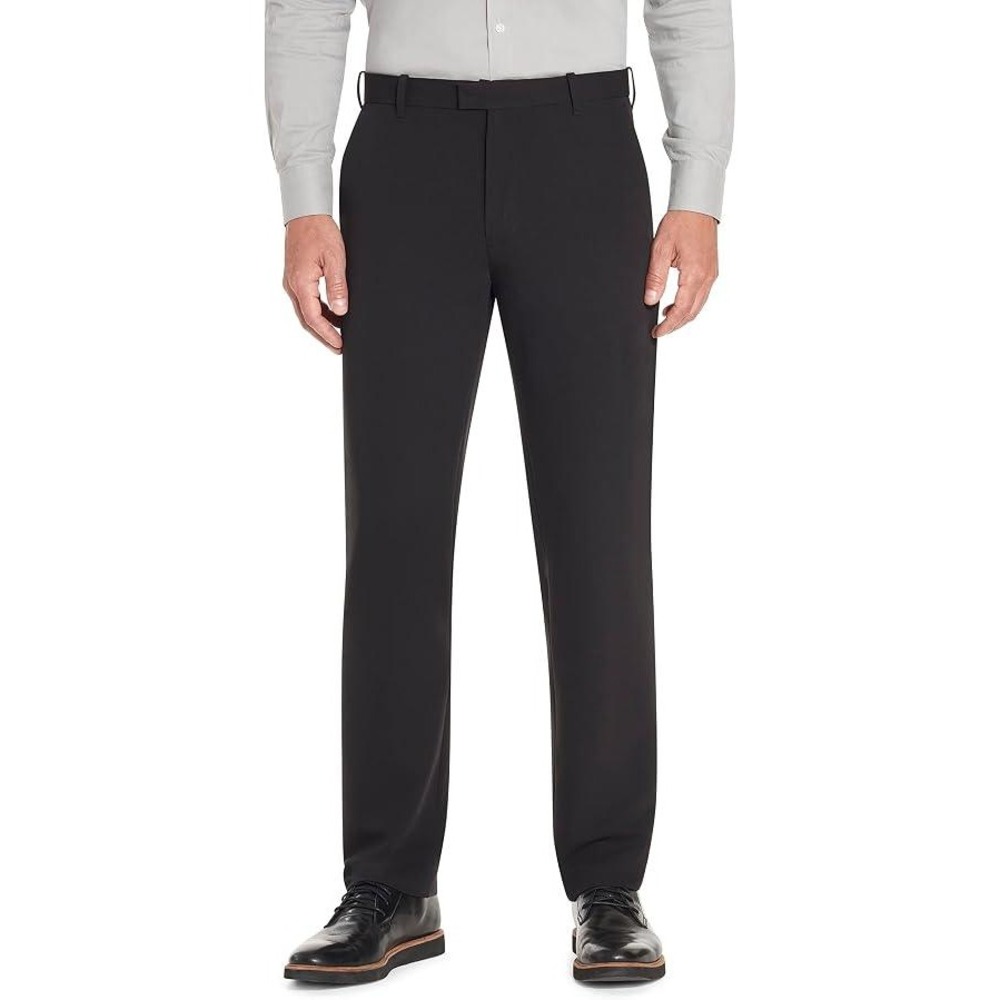 Van Heusen Flex 42x32 Men's Straight Fit Non-Iron Stretch Dress Pants Black